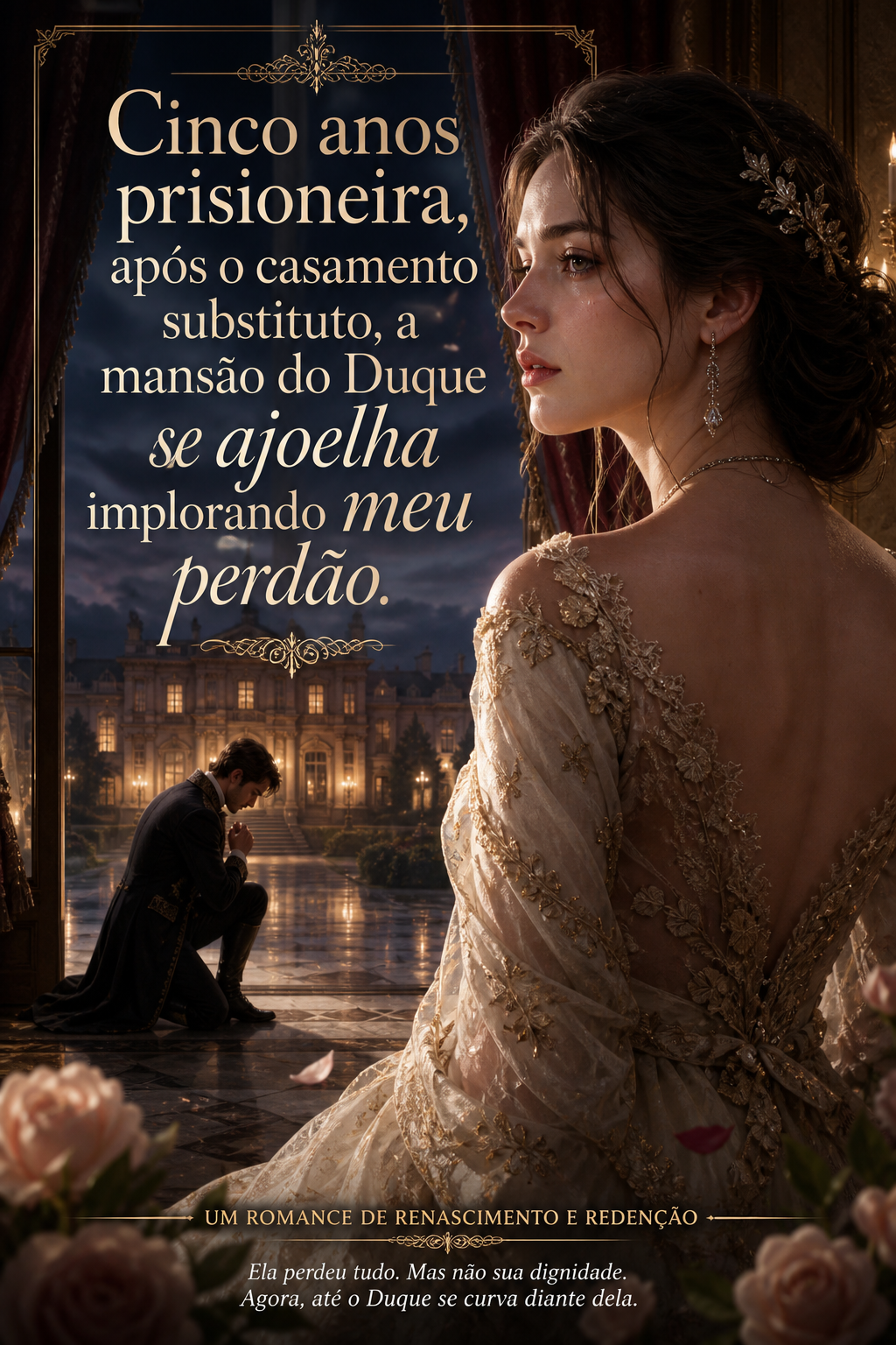 Cinco anos prisioneira, após o casamento substituto, a mansão do Duque se ajoelha implorando meu perdão.